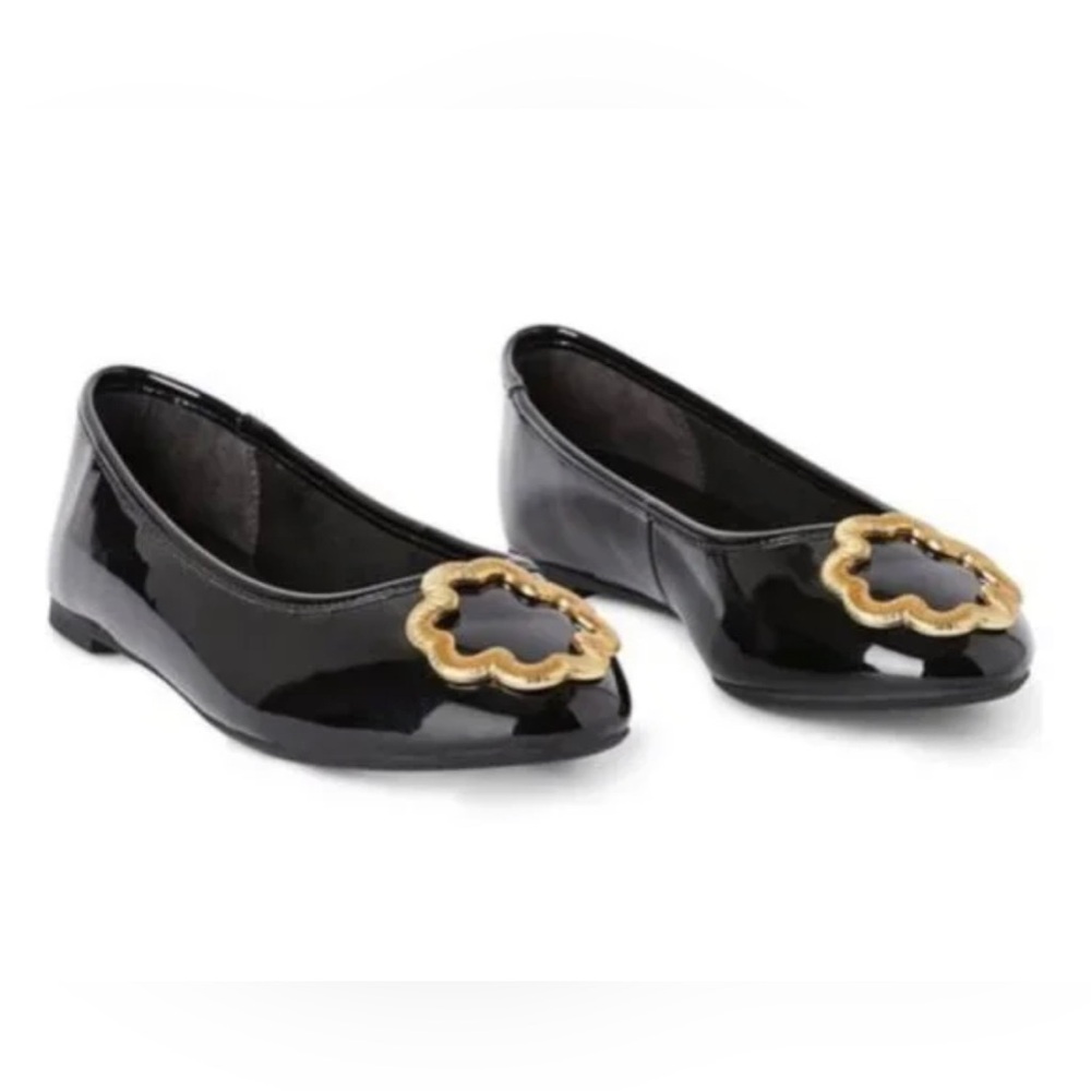 Sam And Libby Coco Patent Leather Ballet Flat Shoes. Size 8